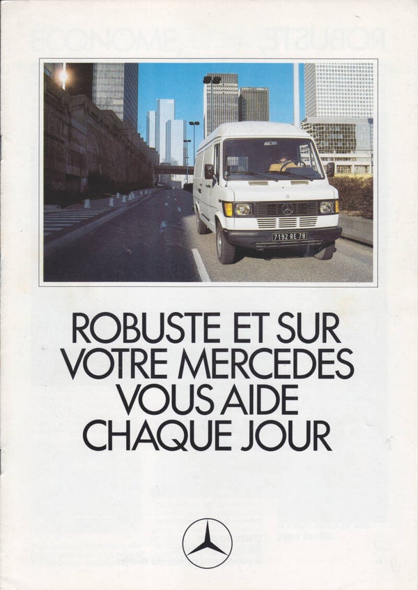Mercedes-Benz mid size Vans, sales brochure, 8 pages, French, 1980s