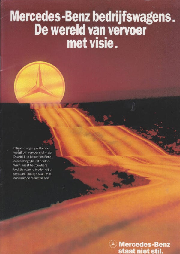 Mercedes-Benz truck program, sales brochure, 18 pages, Dutch, 1992