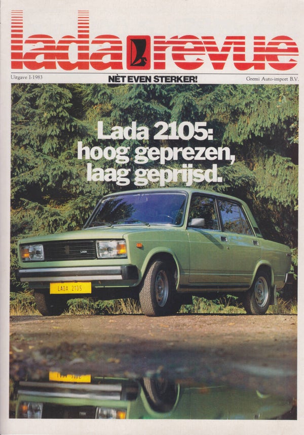 Lada all model program, sales brochure, 8 pages, Dutch, 1/1983