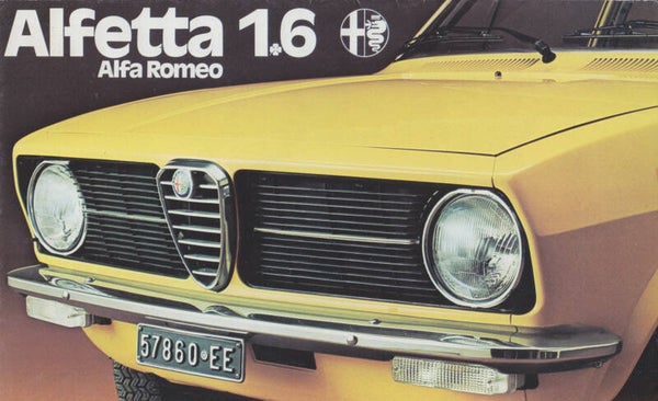 Alfa Romeo Alfetta 1.6, sales folder, 8 pages, Dutch, # 10/1975