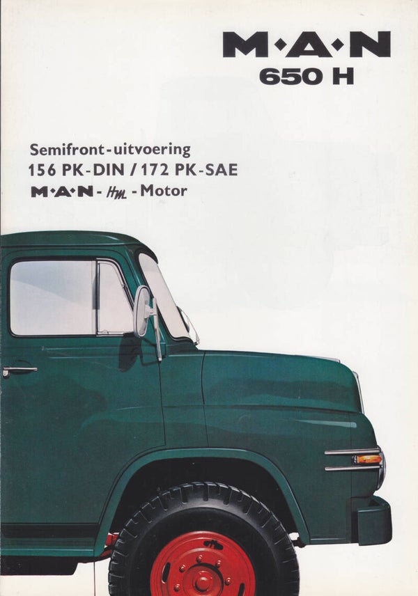 MAN 650 H truck, sales folder, 4 pages, Dutch, 3/1968