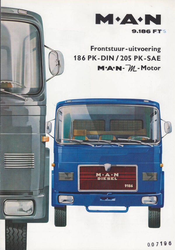 MAN 9.186 FT truck, sales folder, 4 pages, Dutch, 2/1968