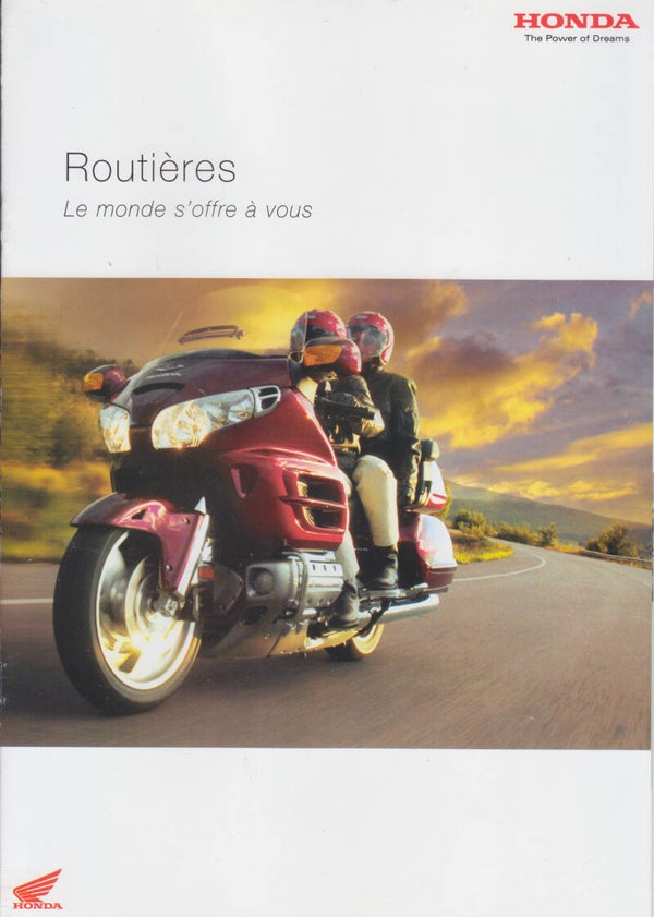 Honda Touring motorcycles, sales brochure, 16 pages, French, 2005