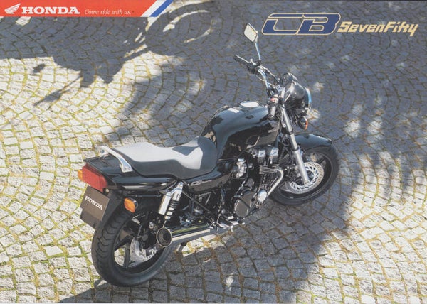 Honda CB 750 motorcycle, sales folder, 6 pages, French, 10/1997