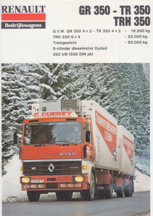 Renault GR/TR/TRH 350, 6 pages, Dutch, 01/1980