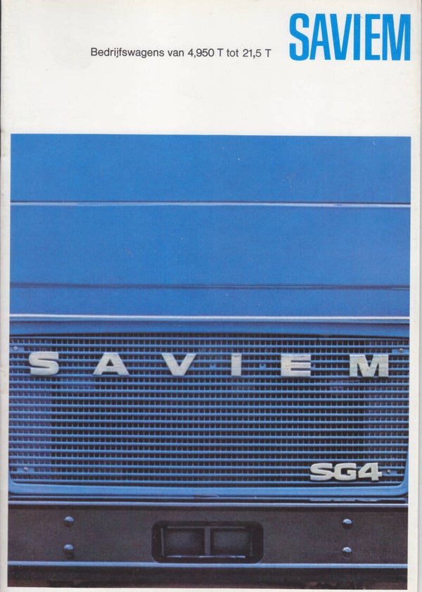 Saviem Truck program 5-21,5 ton brochure - 16 pages, Dutch, 1972