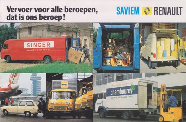 Saviem-Renault range program brochure - 16 pages, Dutch, 1970s