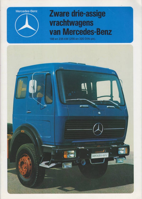 Mercedes-Benz 3 axle heavy duty trucks brochure, 28 pages, Dutch, 05/1979