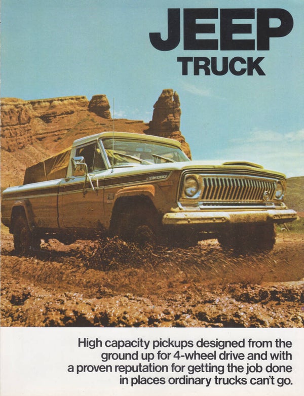 Jeep Pick-up Truck folder, 6 pages, English, # JIC 7353