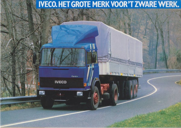 Iveco 190.30 & 190.38 Turbo trucks folder, 8 pages, Dutch, c1982