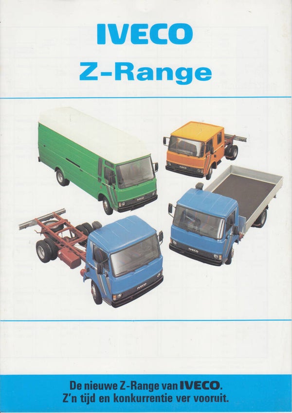 Iveco Z-Range light trucks folder, 4 pages, Dutch, 1/1984