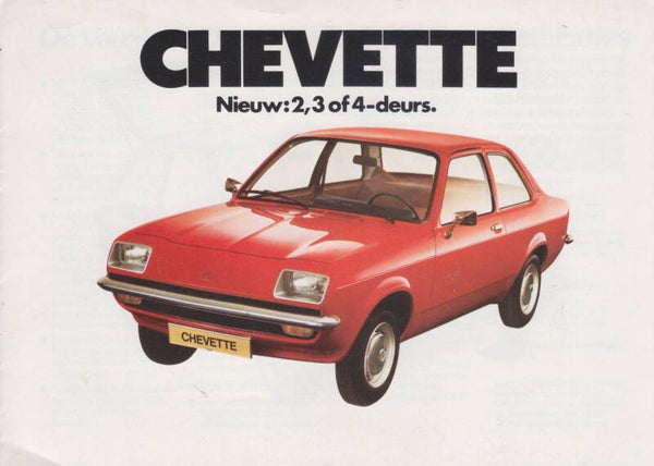 Vauxhall Chevette, sales folder, 6 pages, Dutch, 1977