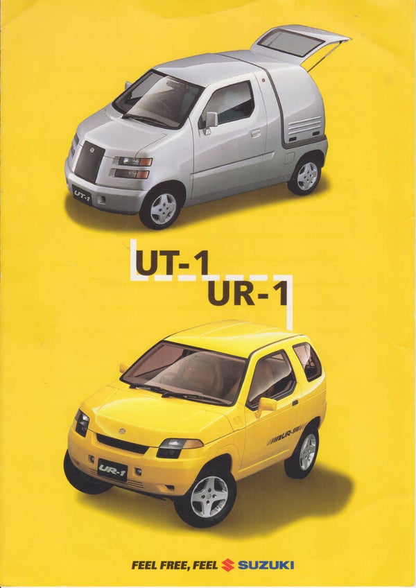 Suzuki UT-1 & UR-1 concept cars folder, 4 pages, Dutch,  1995