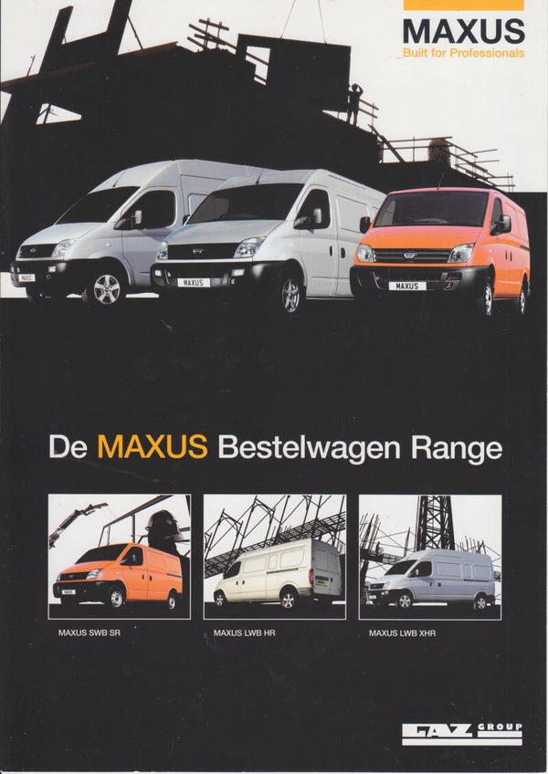 LDV Maxus Van leaflet, 2 pages, Dutch,  c2000