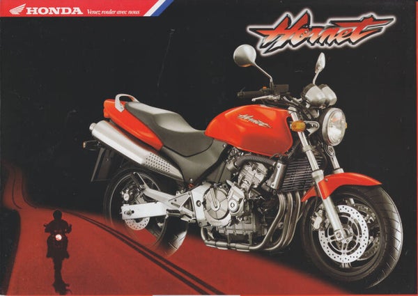 Honda Hornet 600cc motorcycle, sales folder, 6 pages, French, c1998