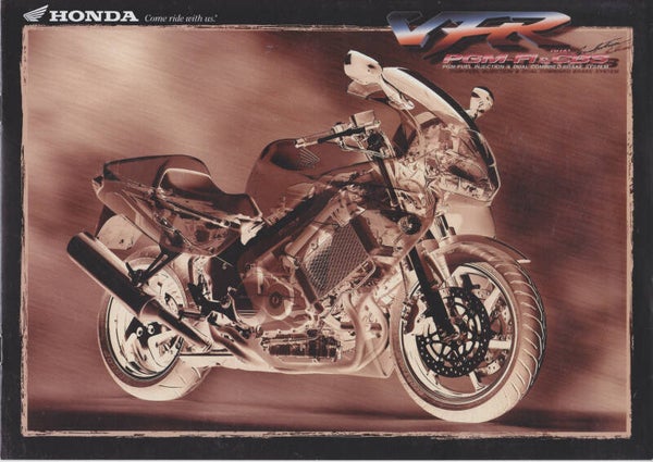 Honda VFR motorcycle, sales brochure, 8 pages, French, 10/1998