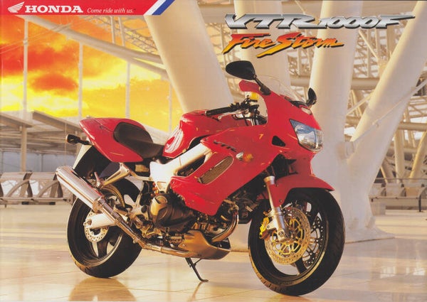 Honda VTR 1000F motorcycle, sales folder, 6 pages, French, 08/1997