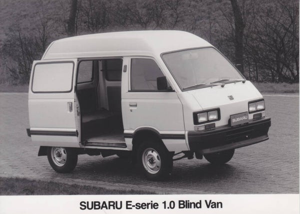 Subaru E-Series 1.0 Blind Van, press photo, Dutch, 1990