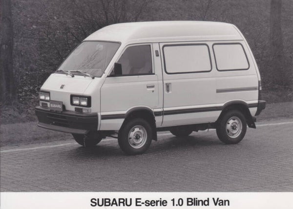 Subaru E-Series 1.0 Blind Van, press photo, Dutch, 1990
