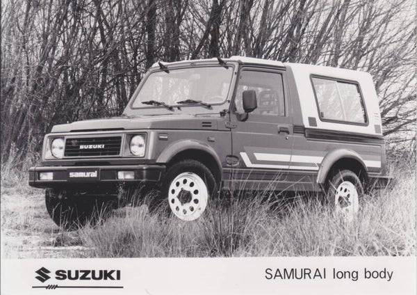 Suzuki Samurai long body 4x4, press photo, Dutch, c1990