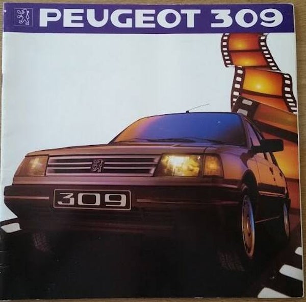 Peugeot 309, 34 square pages, Dutch, 1986