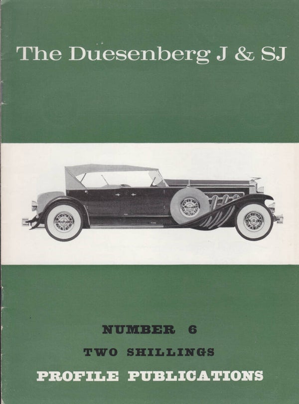 # 6 Profile - Duesenberg J & SJ, booklet, 12 pages, English, 1966
