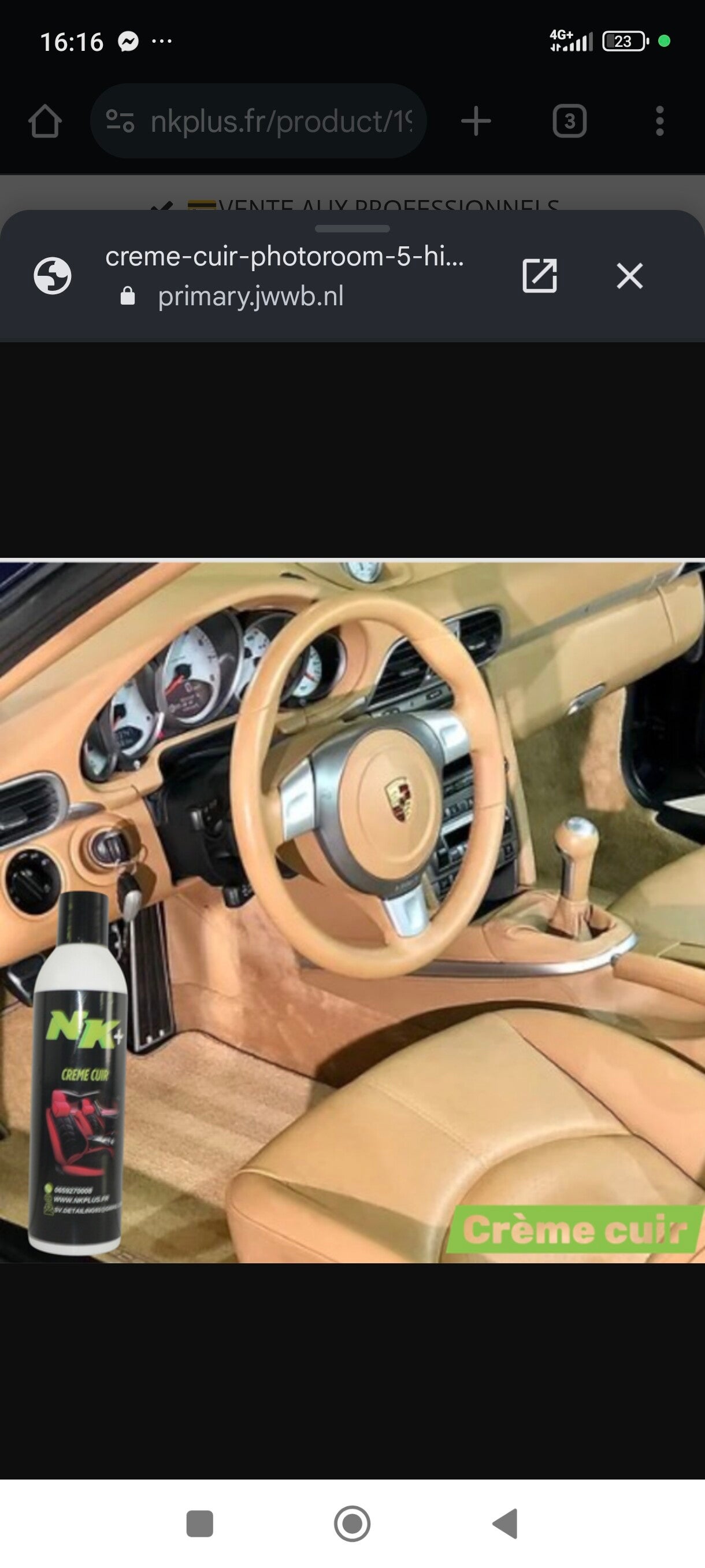 NK+ Crème Nourrissante Cuir + Applicateur offert 250ML