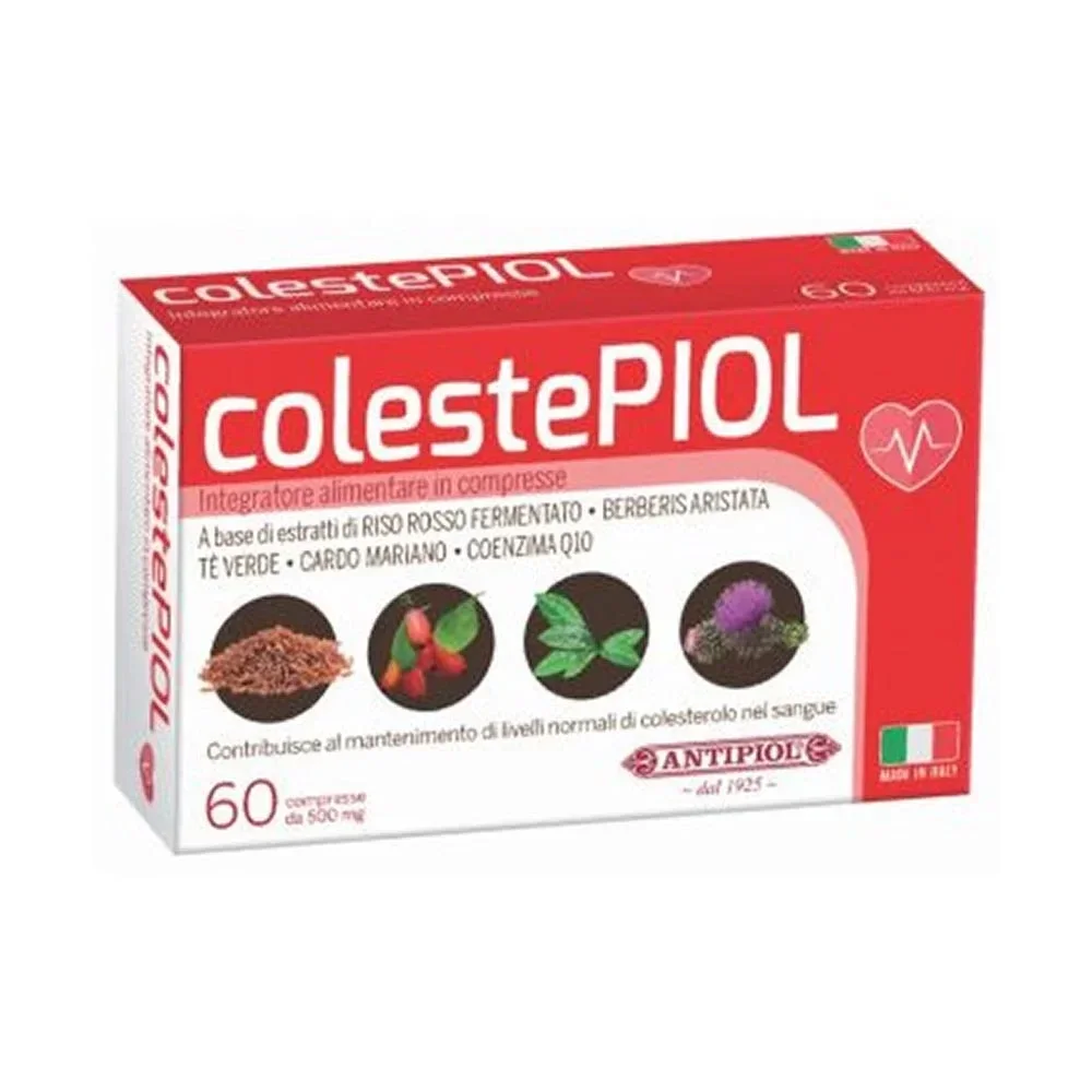 Antipiol ColestePIOL Integratore Colesterolo, Apparato Cardiovascolare, 60 Compresse