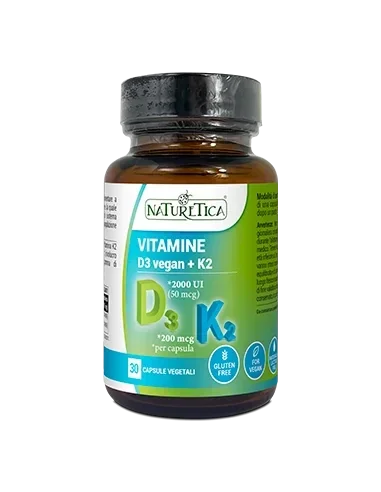 Naturetica - VITAMINA  D3 VEGAN + K2 30 capsule