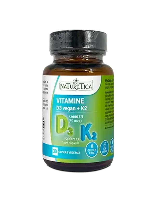 Naturetica - VITAMINA  D3 VEGAN + K2 30 capsule