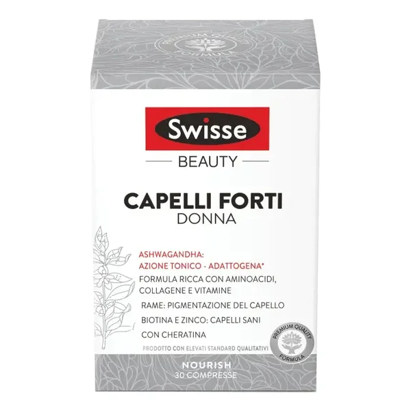 Swisse Capelli Forti Donna Integratore Alimentare con Biotina e Cheratina 30 Compresse