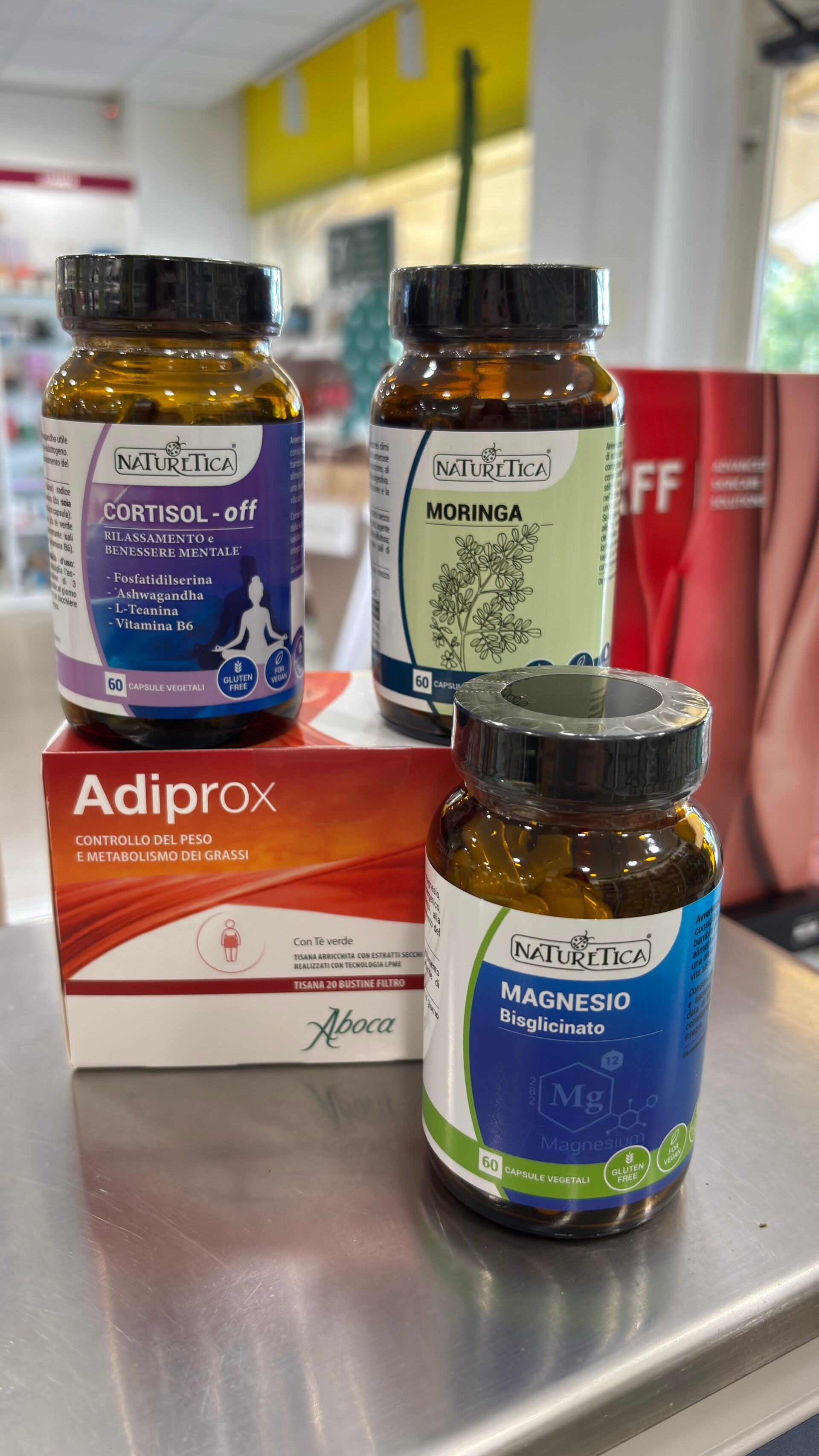 KIT Cortisolo OFF - Cortisol Off + Adiprox tisana + Moringa + Magnesio Bisglicinato