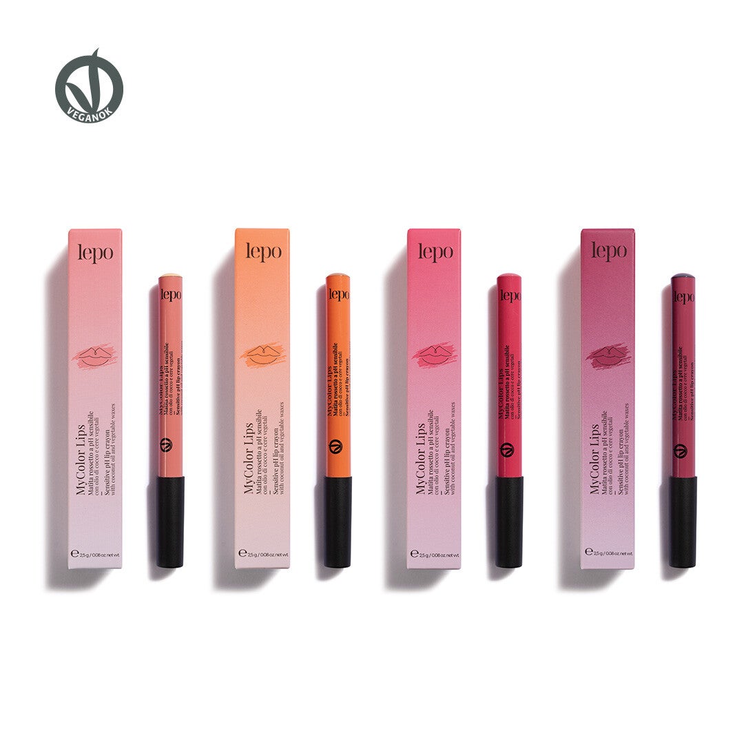 Lepo MYCOLOR LIPS Matita rossetto a pH sensibile con olio di cocco e cere vegetali