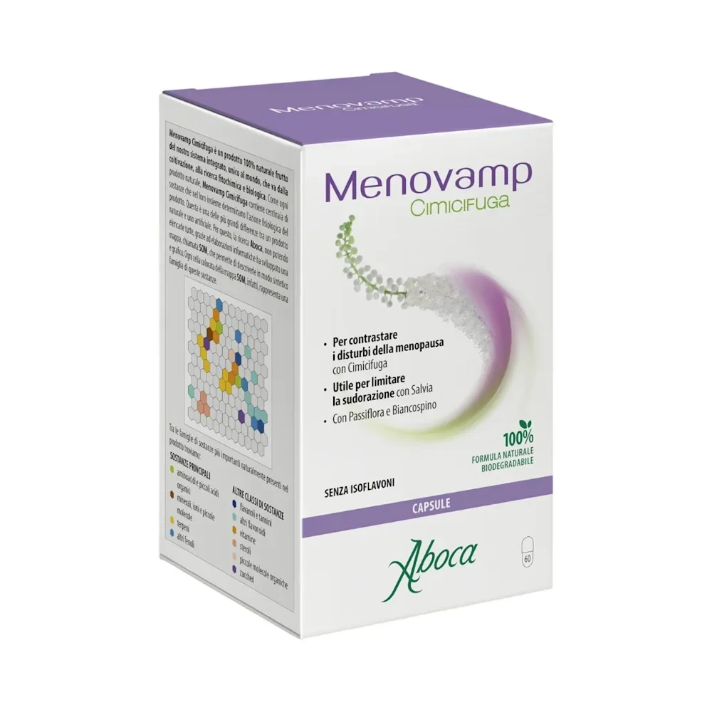 Aboca Menovamp Cimicifuga Integratore Sintomi Menopausa 60 Capsule