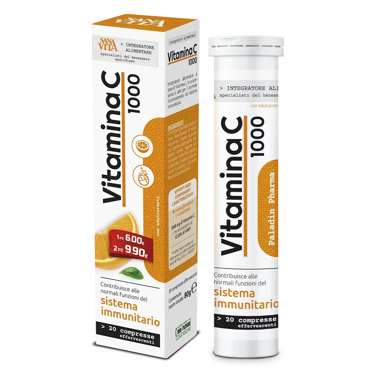 Sanavita - VITAMINA C EFFERVESCENTE 20 compresse