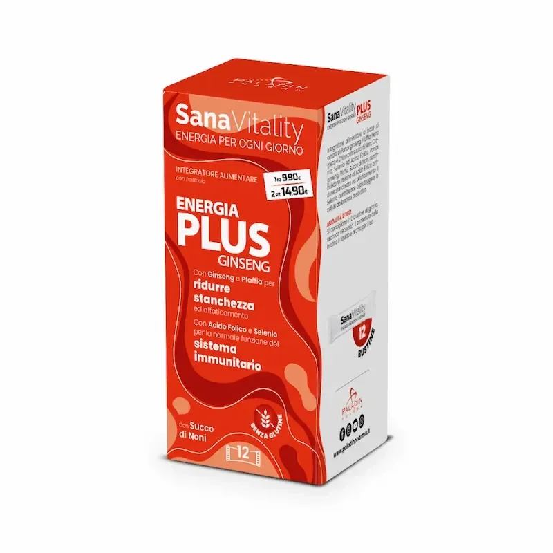 Sanavita Energia Plus Ginseng 12 stick pack PROMO