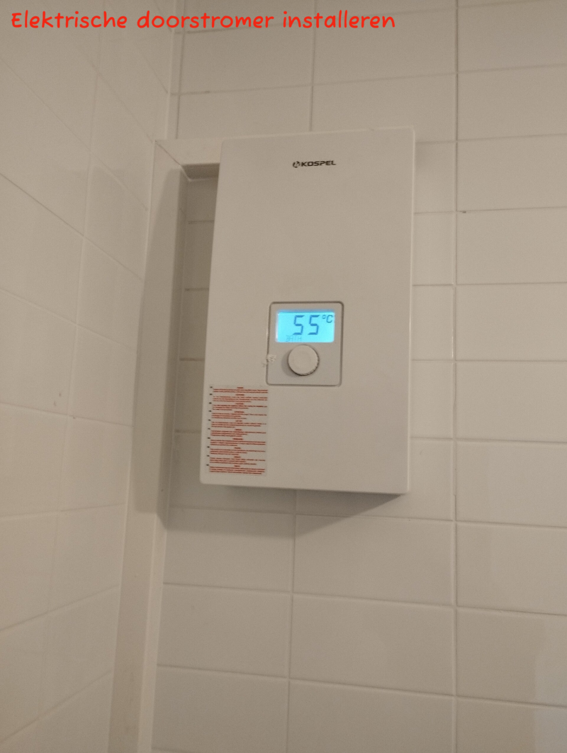 Elektrische doorstromer aansluiten