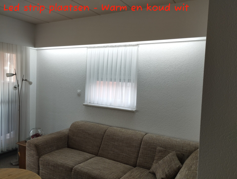 Led strip plaatsen - koud en warm wit