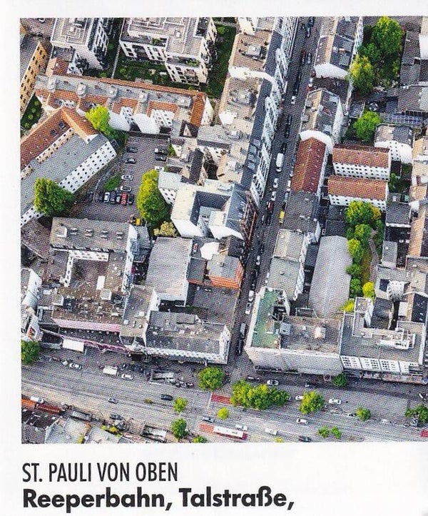 Nr.25 St Pauli von oben Reeperbahn, Talstraße