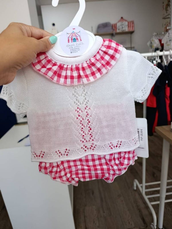 Conjunto cuello vichy