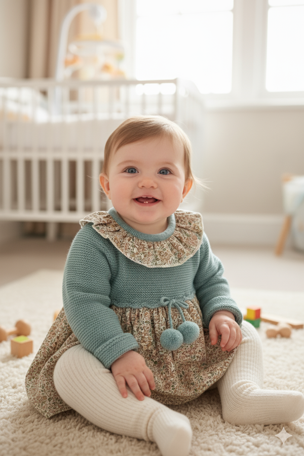 Vestido verde  bebe