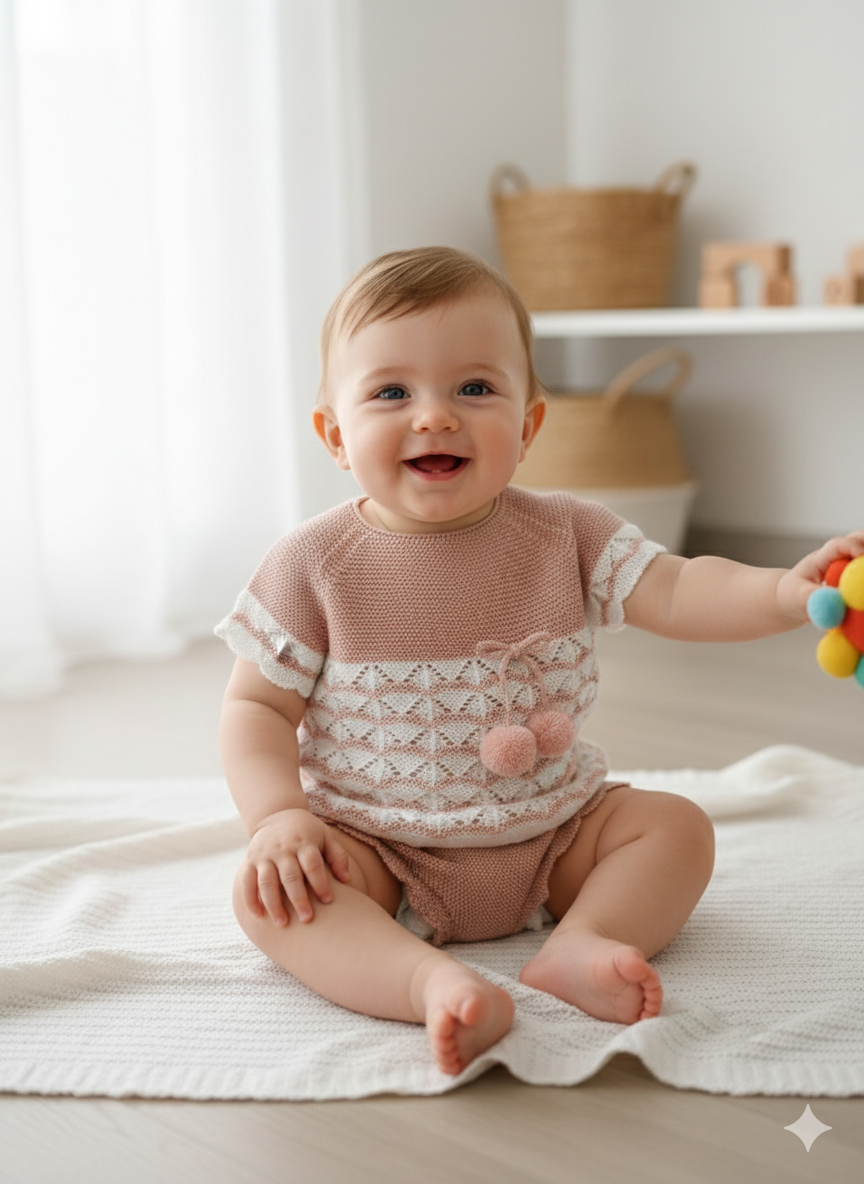 Conjunto punto pompón