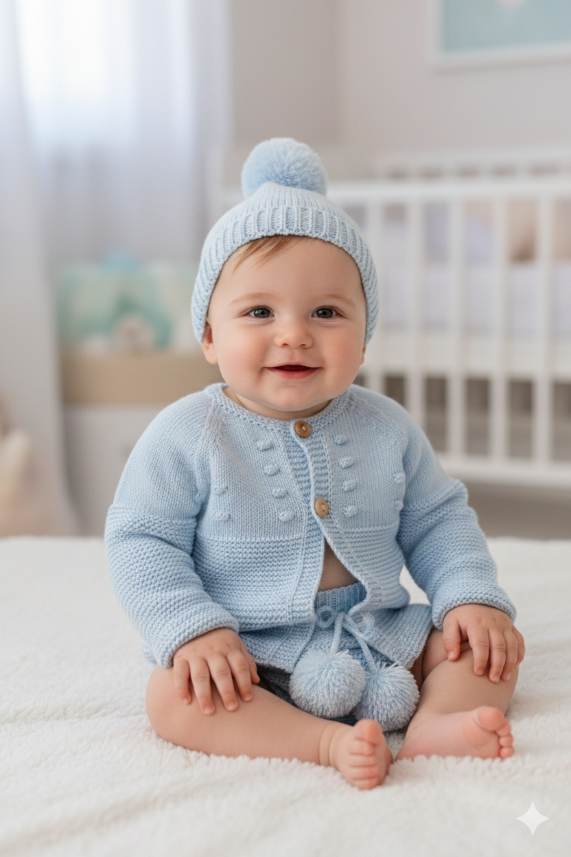 Conjunto lana botones