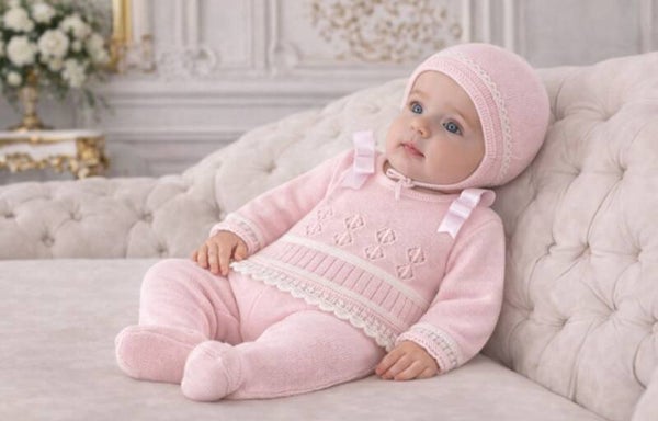 Bba recién nacido punto rosa