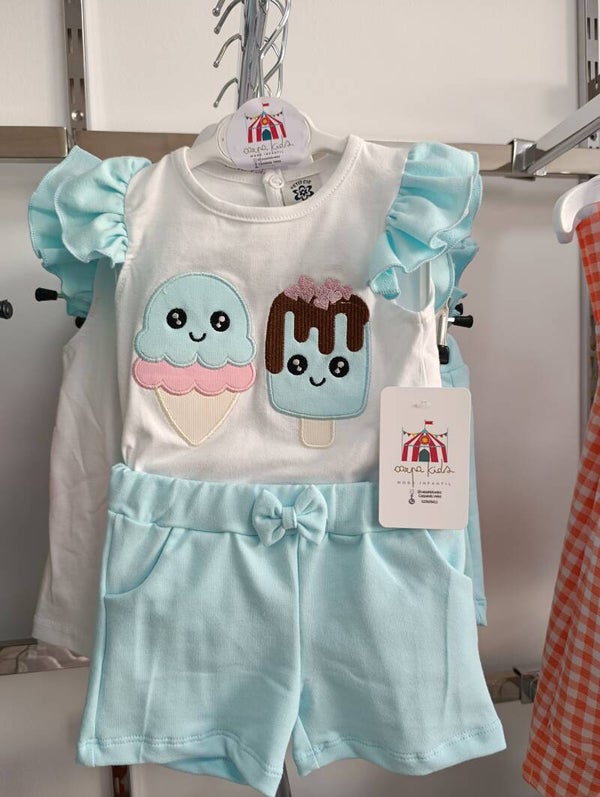 Conjunto helado niña