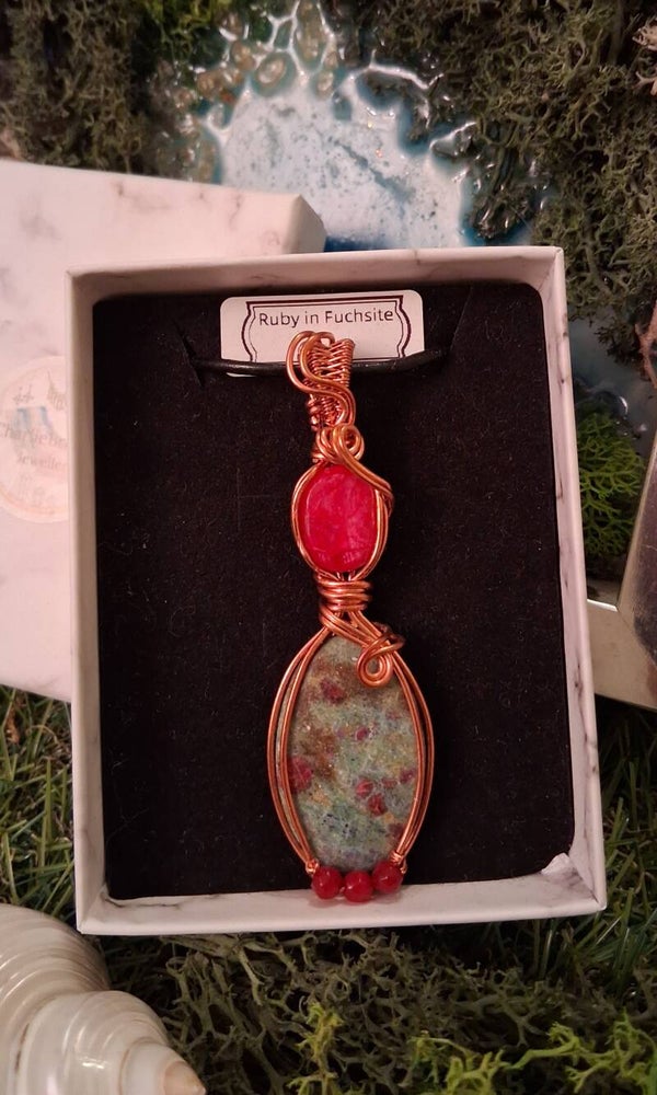 Ruby in Fuchsite + Ruby Pendant