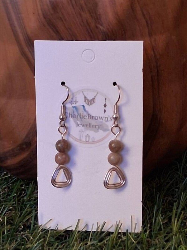 HANDMADE UNAKITE EARRINGS