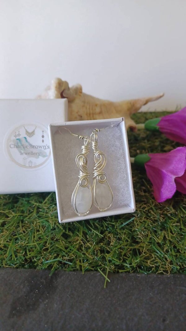 Moonstone Drop Earrings