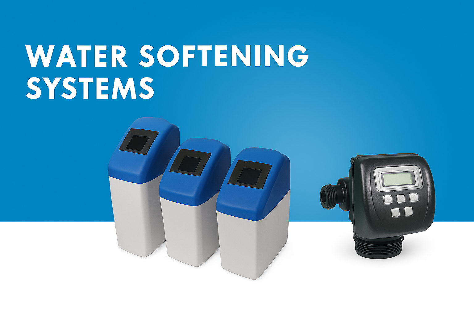 waterontharder wit blauw met fleck klep