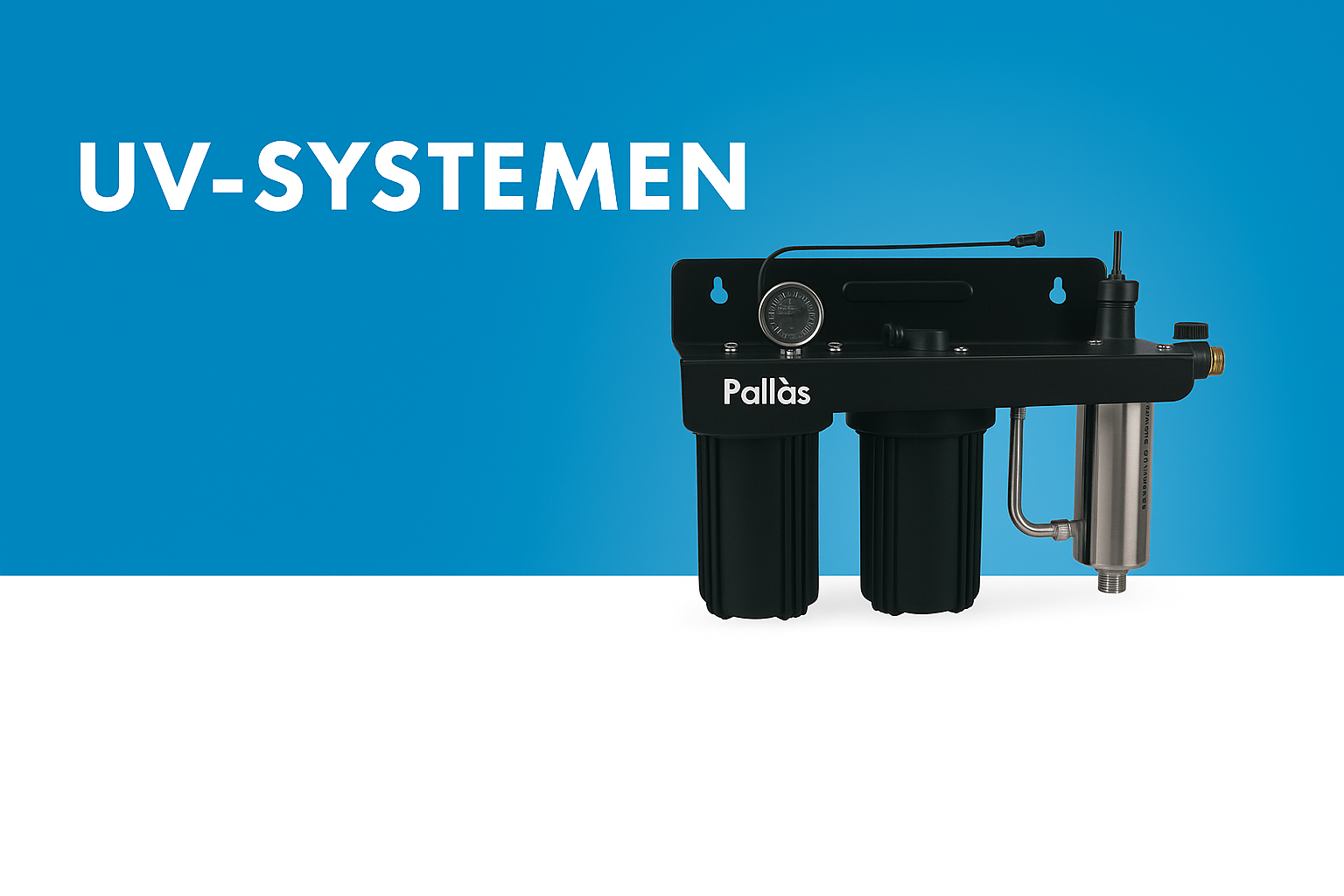 zwarte regenwaterfilter met UV